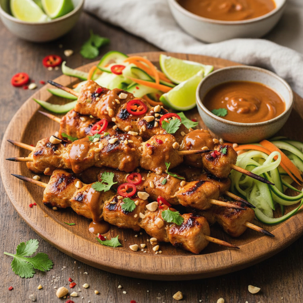 30-Minute Spicy Peanut Chicken Satay recipe