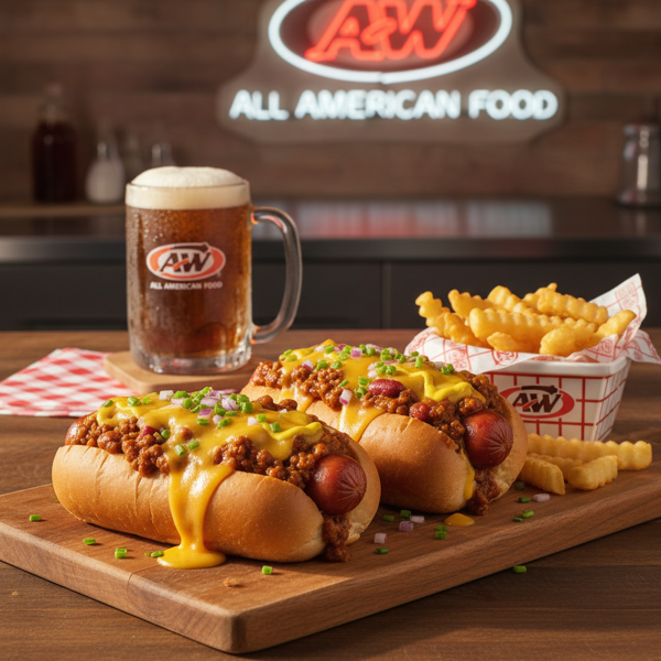 A&W Inspired Chili Cheese Dogs recipe