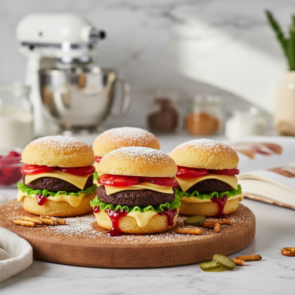 Adorable Hamburger Cupcakes recipe