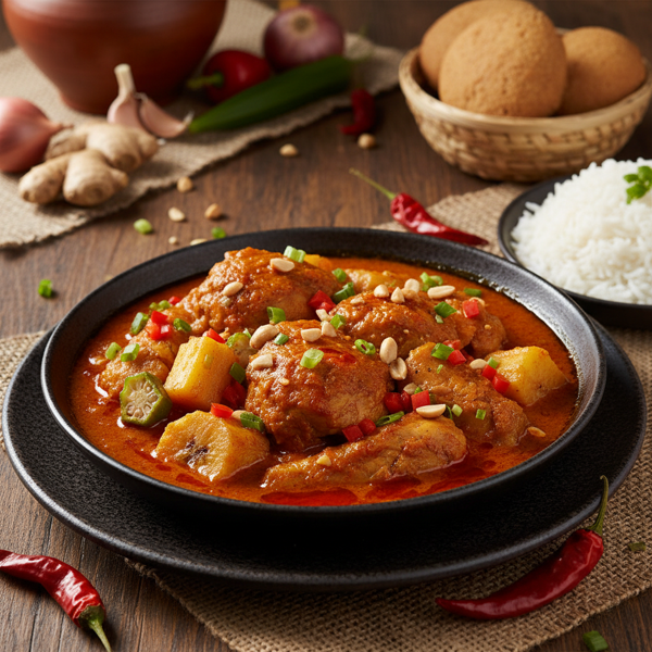 African Chicken Moambe Stew recipe