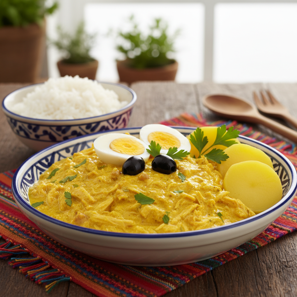 Aji de Pollo con Salsa Amarilla recipe