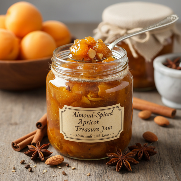 Almond-Spiced Apricot Treasure Jam recipe