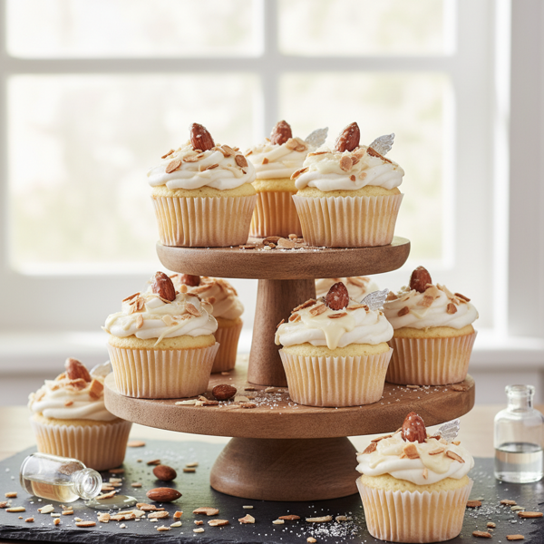 Almond Bliss Angel Cupcakes recipe