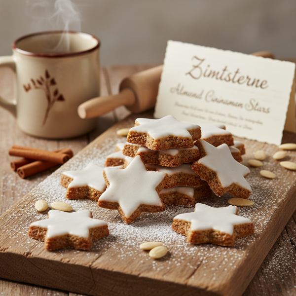 Almond Cinnamon Stars - Authentic German Zimtsterne recipe