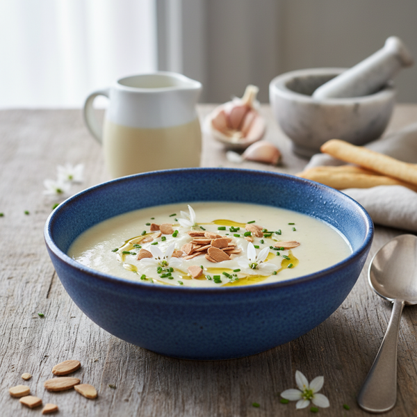 Almond Garlic Chilled Soup recipe