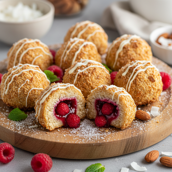 Almond Raspberry Coconut Delight Bites recipe