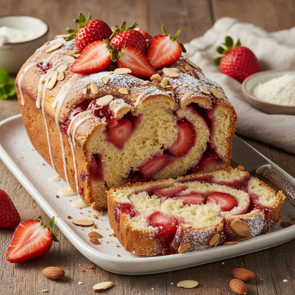Almond Strawberry Delight Bread recipe
