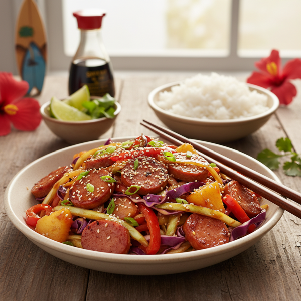 Aloha Spam Stir-Fry with Cabbage recipe