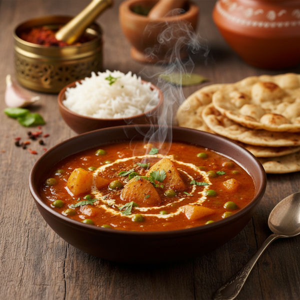 Aloo Tamatar Matar Curry recipe