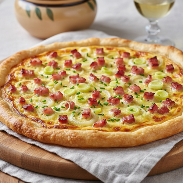 Alsatian Bacon and Onion Cream Tart recipe