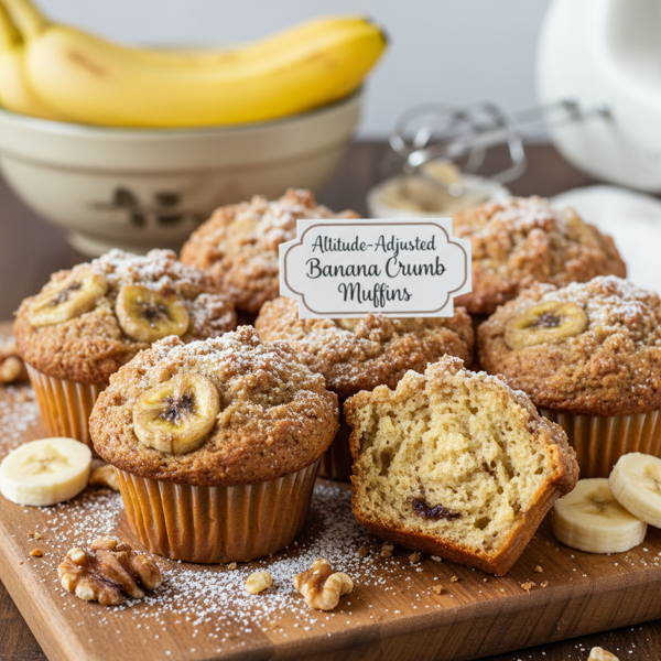 Altitude-Adjusted Banana Crumb Muffins recipe