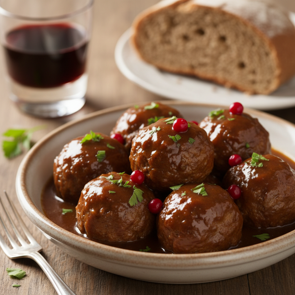 Alvera's Hearty Sauerbraten Meatballs recipe