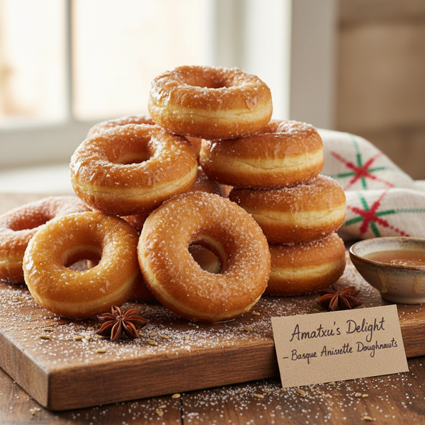 Amatxu's Delight: Basque Style Anisette Doughnuts recipe
