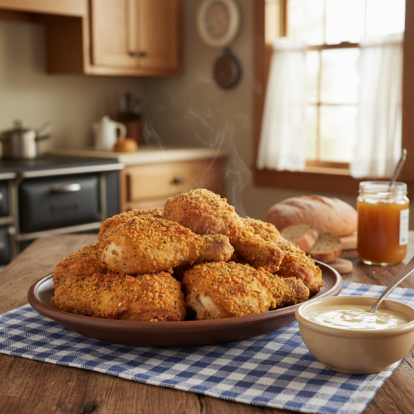 Amish Comfort Baked Fried Chicken recipe