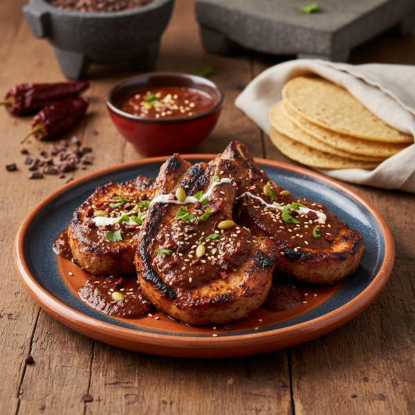 Ancho Mole Pork Chops recipe