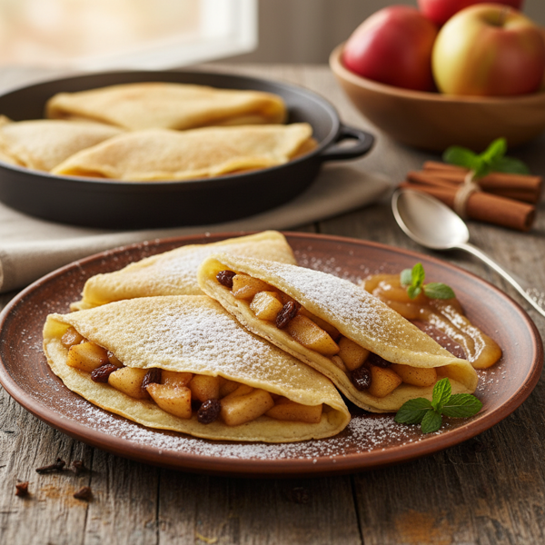 Apple-Stuffed Polish Crepes (Naleśniki z Jabłkami) recipe