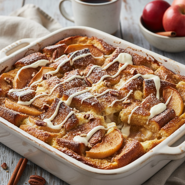 Apple Cinnamon Cream Cheese Stuffed French Toast Bake recipe