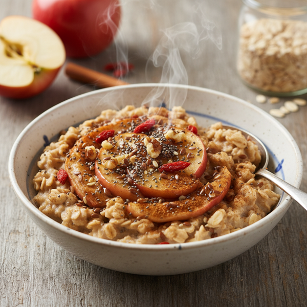 Apple Cinnamon Superfood Steel Cut Oats recipe