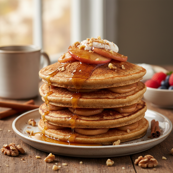 Apple Cinnamon Whole Wheat Pancakes recipe