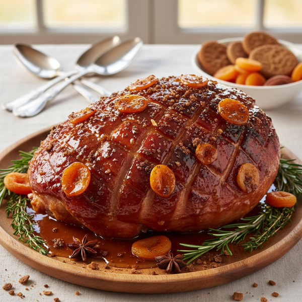 Apricot-Glazed Gingersnap Ham Delight recipe