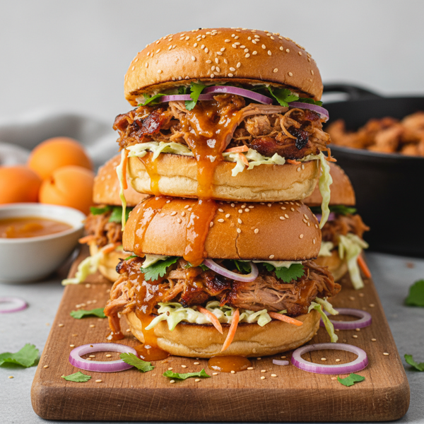 Apricot-Glazed Pulled Pork Sandwiches recipe