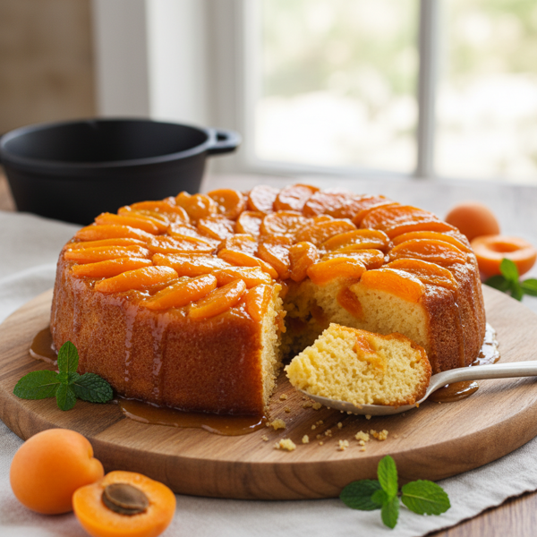 Apricot Delight Upside-Down Pudding recipe