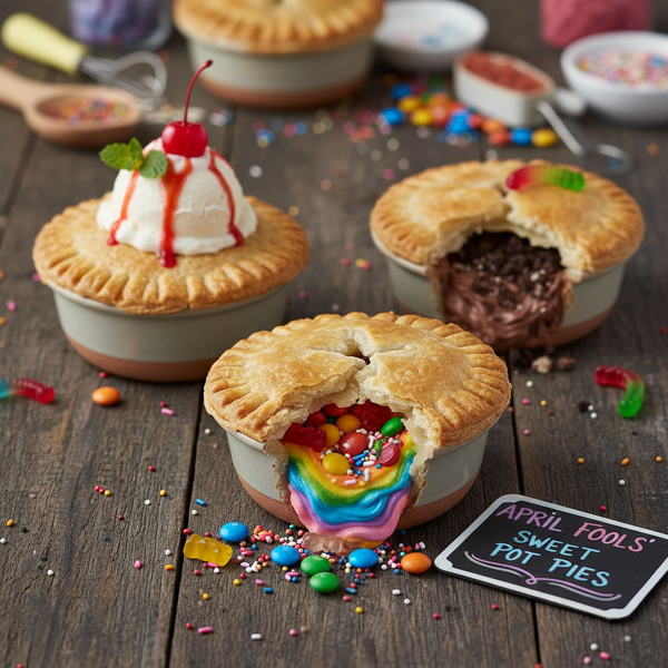 April Fools' Dessert Mini Pot Pies recipe