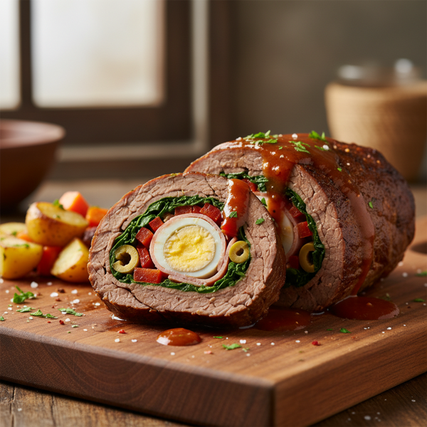 Argentinian Matambre: Savory Stuffed Flank Steak recipe