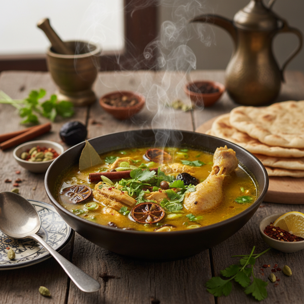 Aromatic Emirati Yellow Chicken Broth recipe