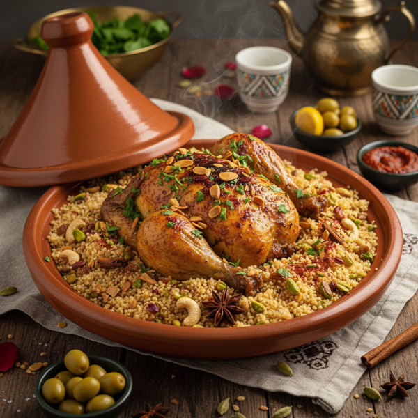 Aromatic Moroccan Chicken with Nutty Couscous recipe