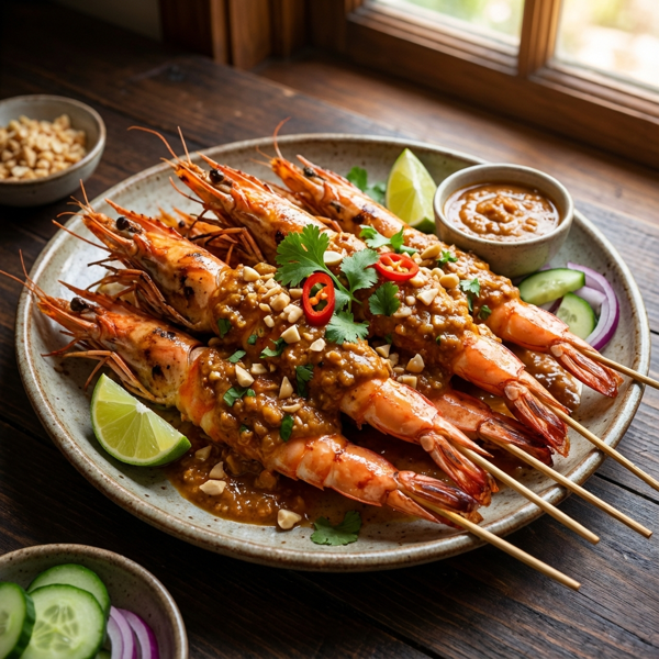 Aromatic Satay Prawns recipe