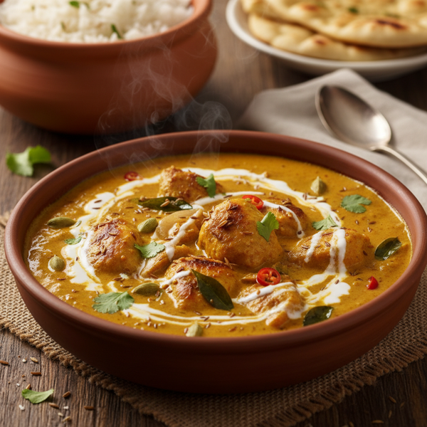 Aromatic Slow Cooker Chicken Korma with Coconut Cream recipe