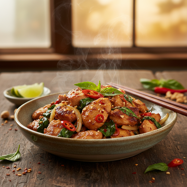 Aromatic Thai Basil Chicken Stir-Fry recipe