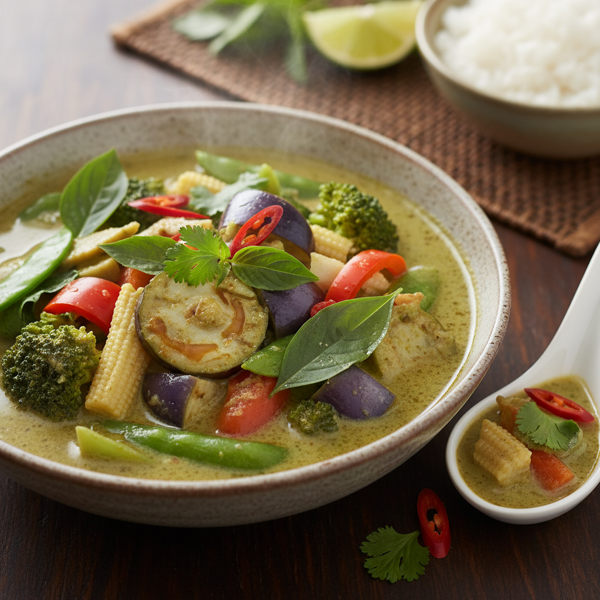 Aromatic Thai Basil and Vegetable Curry recipe
