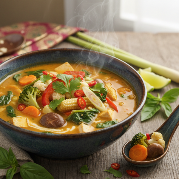 Aromatic Thai Vegetable Delight Soup recipe