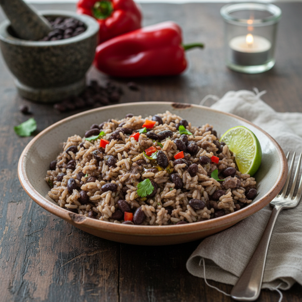 Arroz Moro: Cuban Black Beans and Savory White Rice recipe