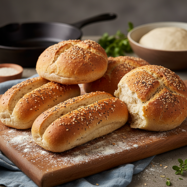 Artisan Burger and Hot Dog Buns recipe