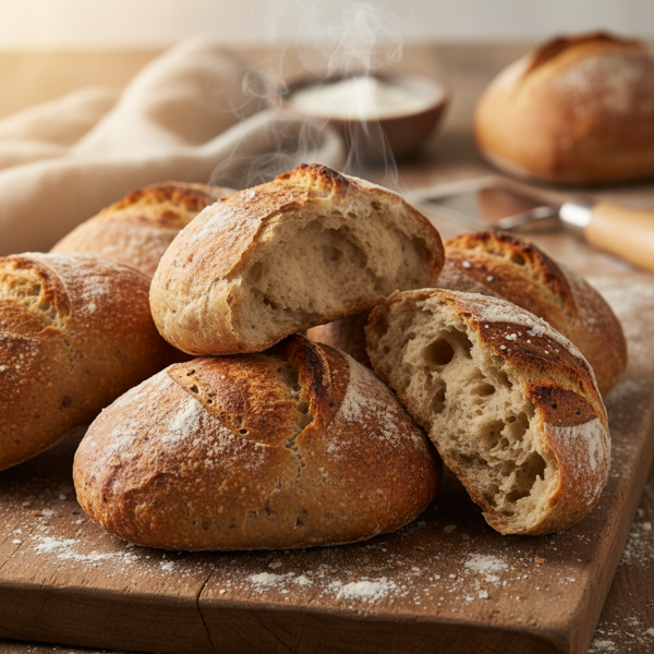 Artisan Crusty Hard Rolls recipe