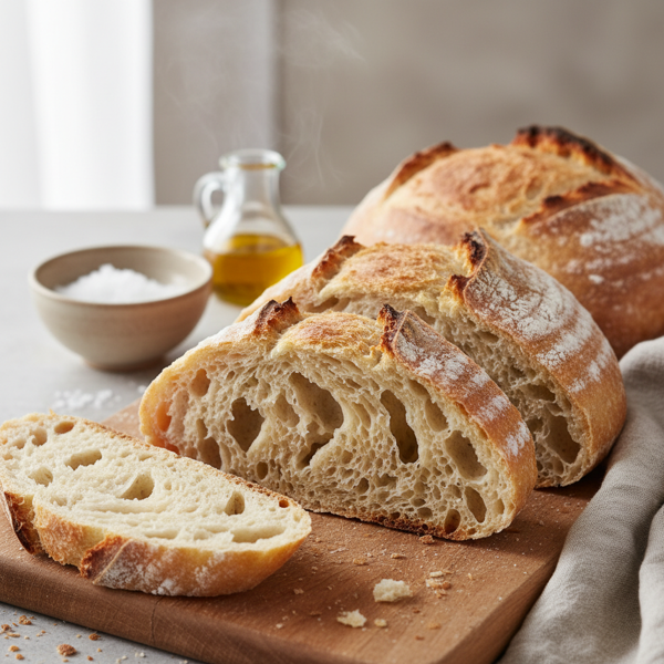 Artisan No-Knead Ciabatta Bread recipe