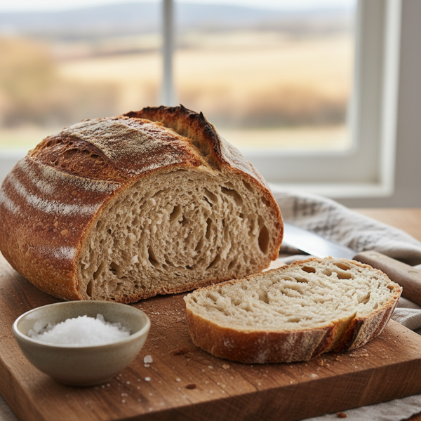 Artisan No-Knead Sourdough Bread recipe