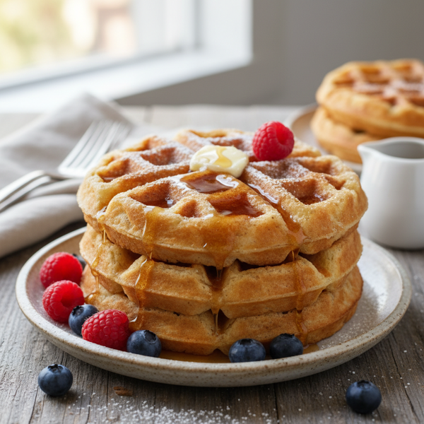 Artisan Sourdough Belgian Waffles recipe