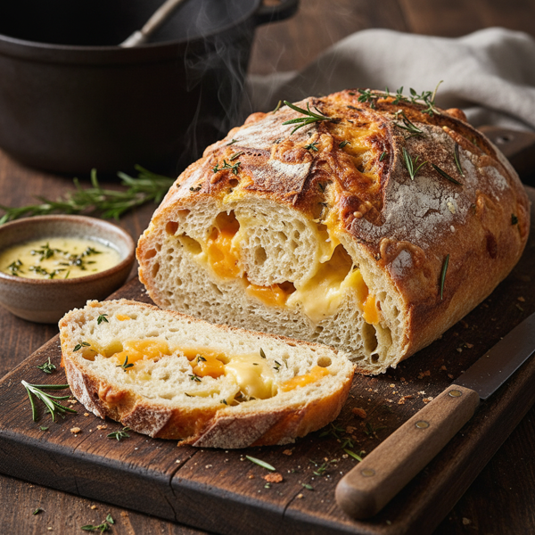 Artisan Three Cheese Bread recipe