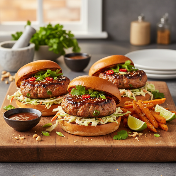Asian-Influenced Turkey Burgers recipe