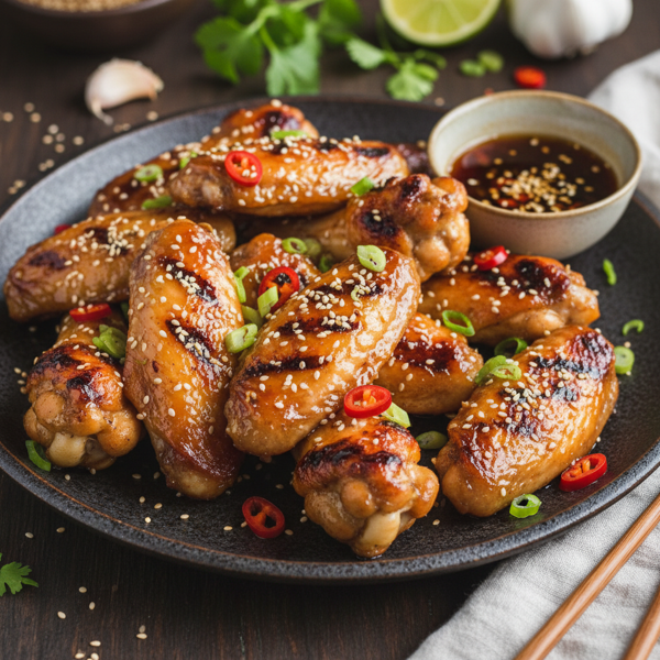 Asian-Style Grilled Chicken Wings recipe