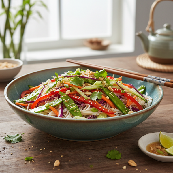 Asian-Style Vegetable and Noodle Salad recipe