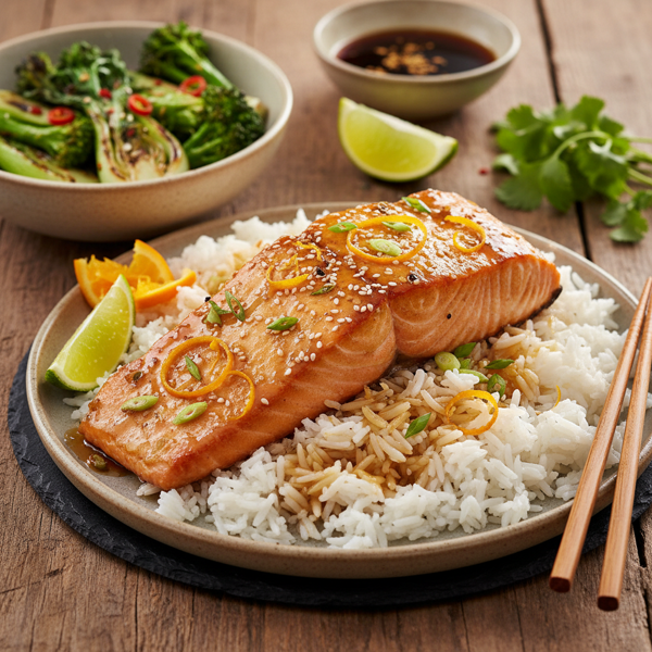 Asian Citrus-Glazed Salmon recipe