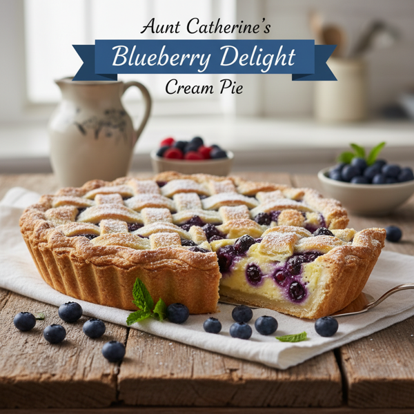 Aunt Catherine's Blueberry Delight Cream Pie recipe