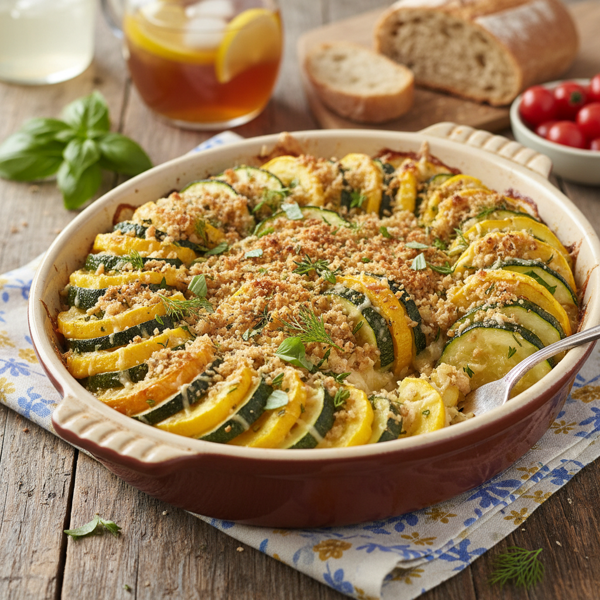 Aunt Fannie's Heirloom Summer Squash Bake recipe
