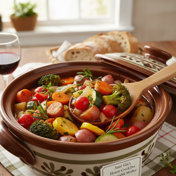 Aunt Gin's Hearty Crock Pot Vegetable Medley recipe