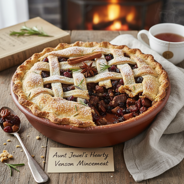 Aunt Jewel's Hearty Venison Mincemeat recipe